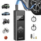 Tire Inflator Portable Air Compressor, 3-150PSI 12V DC Electric Air Pump for Car Tires with Tire Pressure Gauge, Bike Tire Pump with LED Light for Car SUV ATV Motorcycle Bike