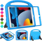 Kids Case for Ipad 9Th/8Th/7Th Generation - Ipad 10.2 Inch 2021/2020/2019 Case with Built-In Screen Protector, Durable Shockproof Handle Stand Kids Case for Apple Ipad 7/8/9 Gen, Blue